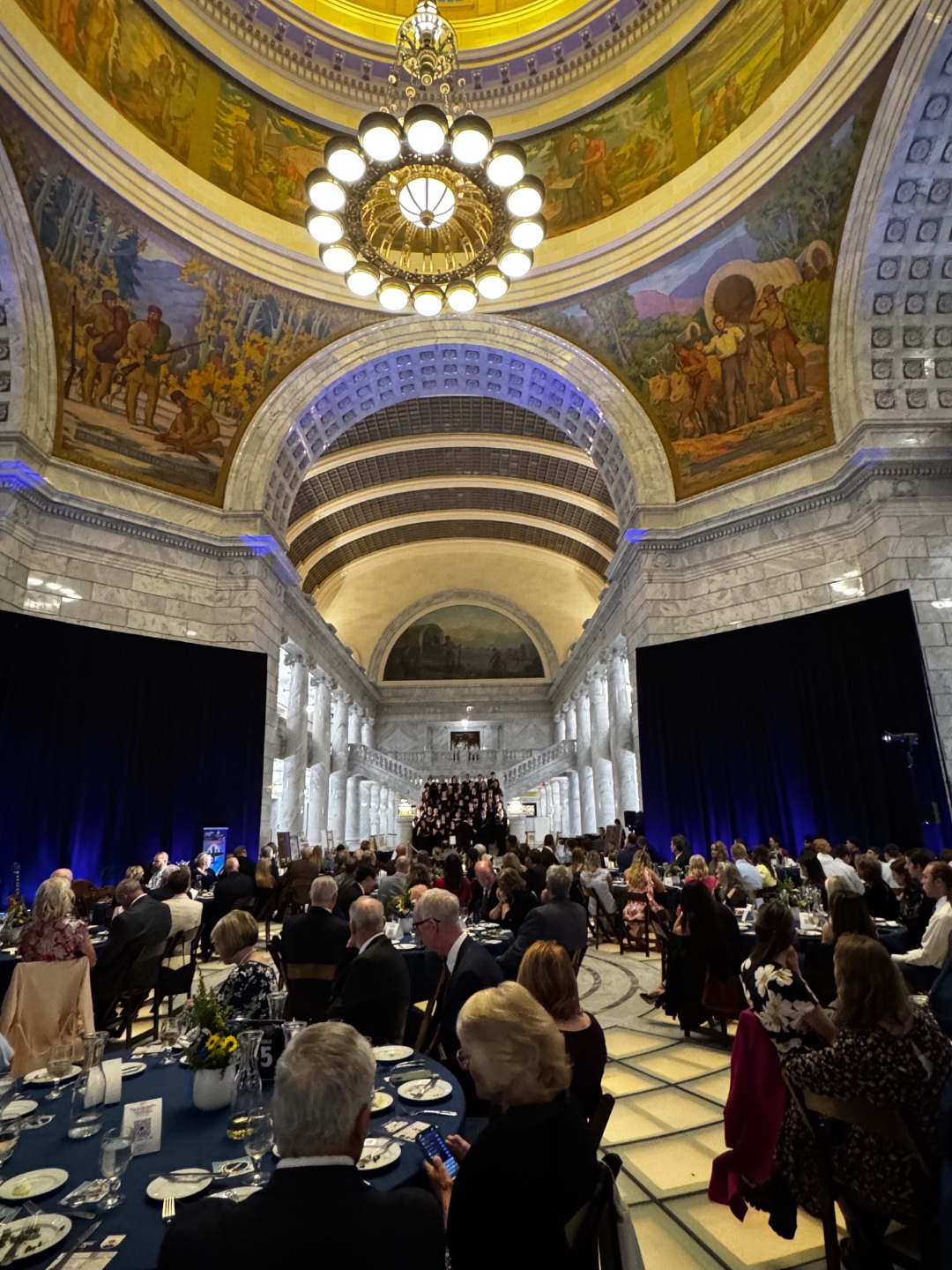 Audio setup at capitol rotunda government event